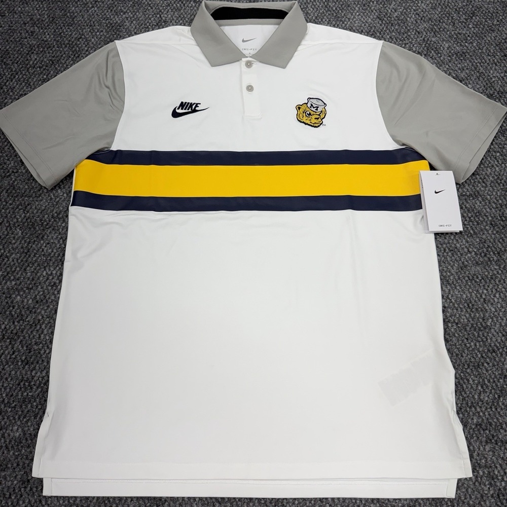 Michigan Wolverines Men's Medium Nike Legacy Logo Vapor Dri-FIT Polo Shirt - New - Picture 2 of 10